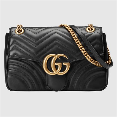 gucci borsa a spalla gg marmont matelassé misura media|GUCCI GG Marmont matelassé leather shoulder bag .